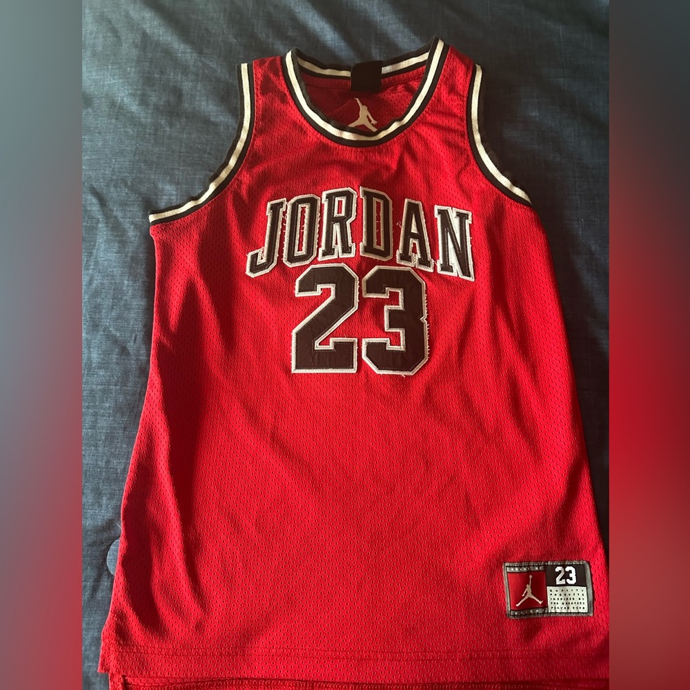 Sleeveless Red Jordan Jersey